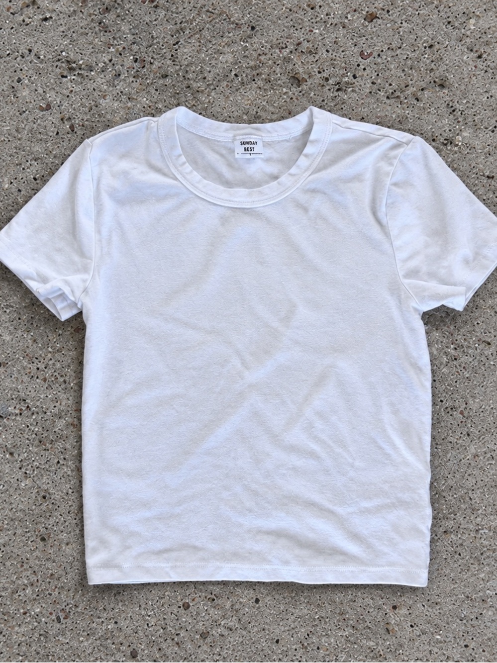Sunday Best White Crewneck Short Sleeve Tee